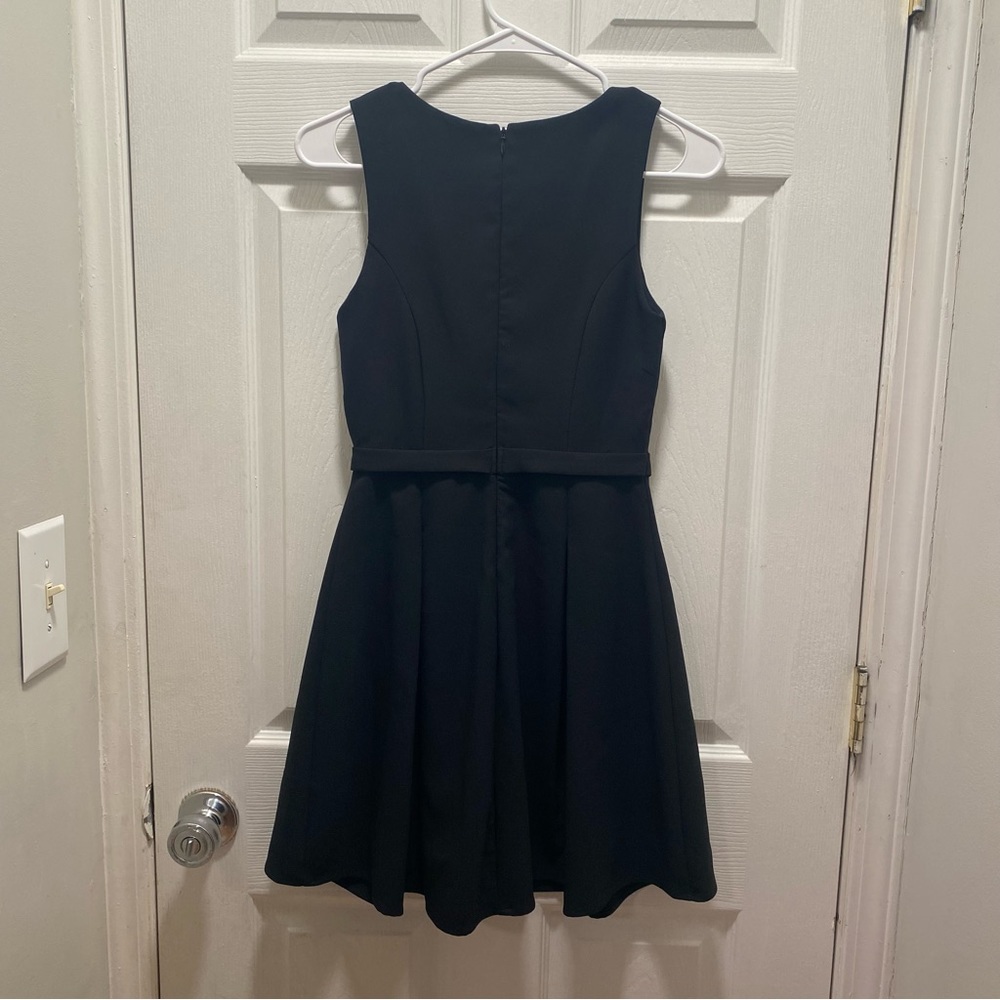 Lulus black mini bow belted detail princess dress FINAL CHANCE - Picture 4 of 6